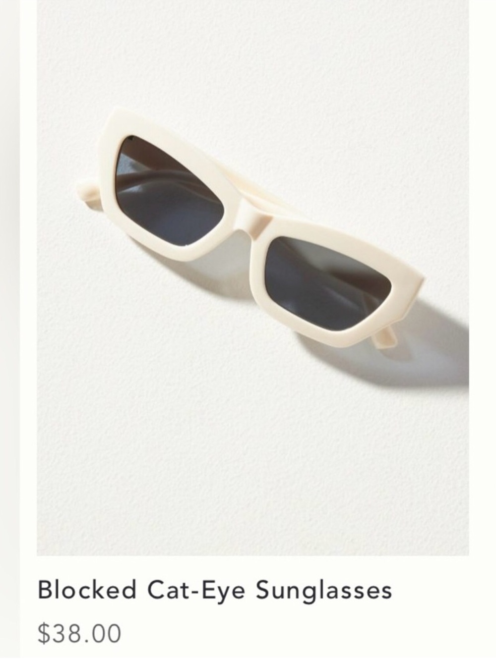 Anthropologie blocked cat - eye sunglasses